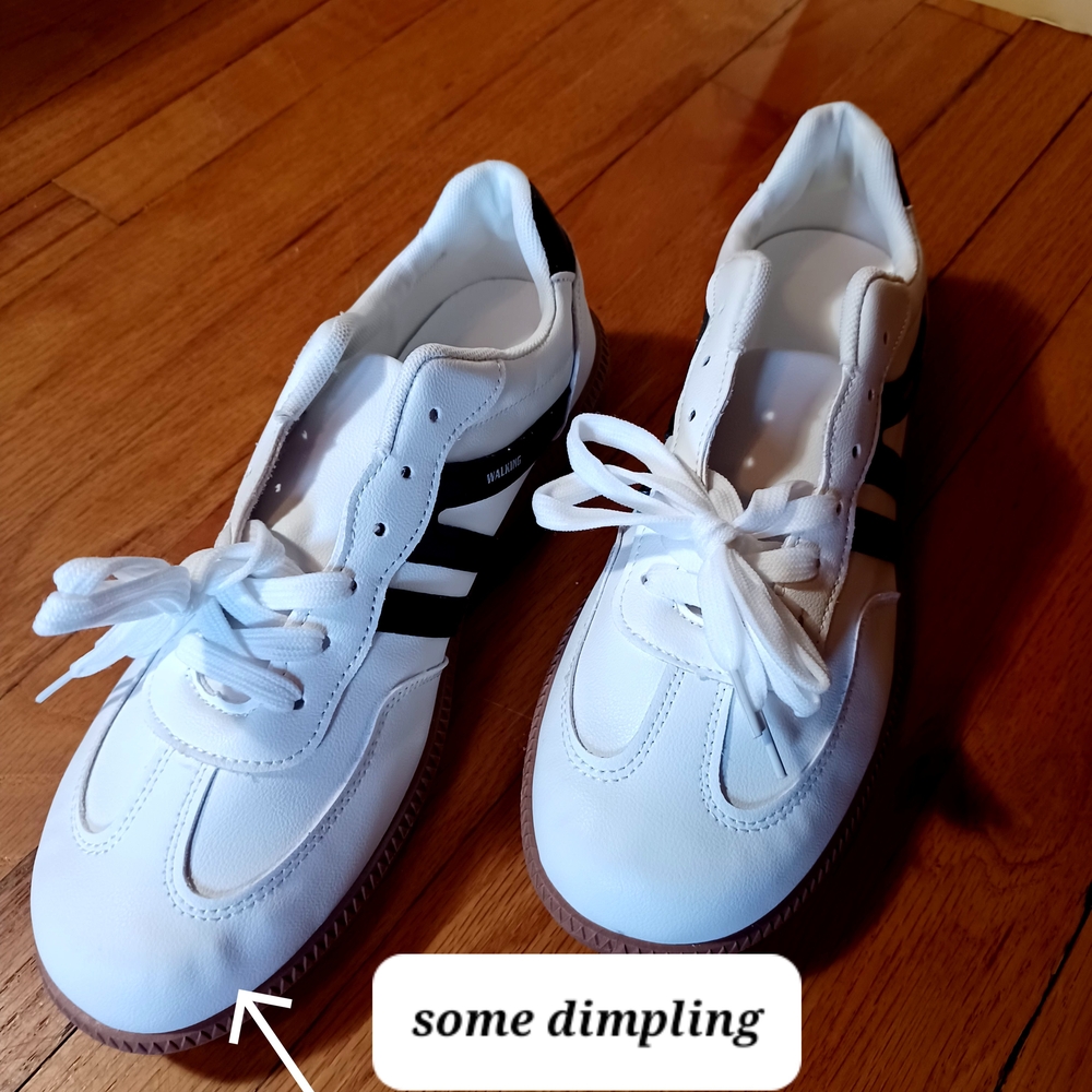 Women's White and Black Sneakers